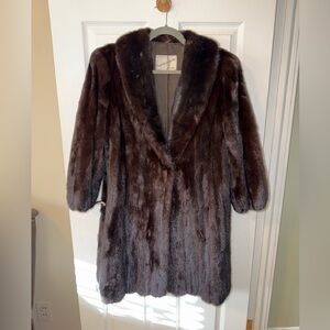 Vintage real mink fur coat black/brown high quality piece STUNNINGmake an offer🧸